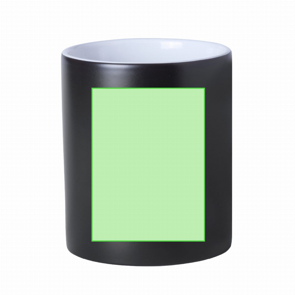 Branding diagram for Ceramic cup for sublimation, 350 ml Bardot – Concentrates on the front of the cup