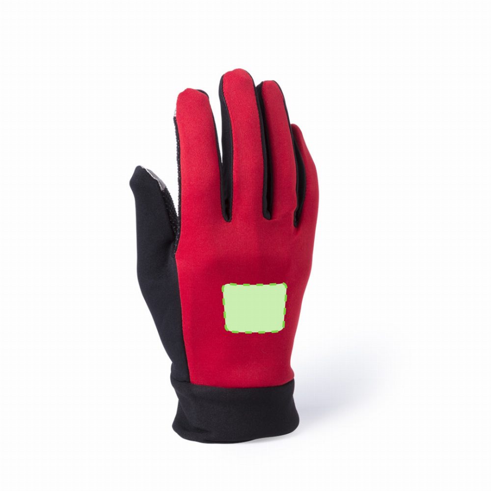 Druckskizze für Touchscreen Sporthandschuhe Vanzox – Rechter Handschuh