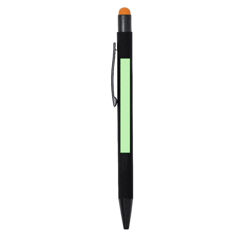 Branding diagram for Aluminium ballpoint pens with printing mechanism Yaret – Area 1