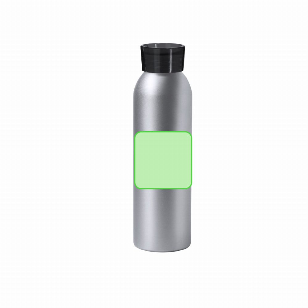 Branding diagram for aluminium drinking bottle 650 ml Tukel – Front