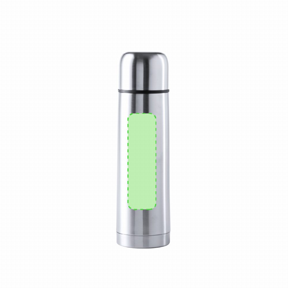 Branding diagram for Stainless steel thermal bottle, 500 ml Tancher – Front