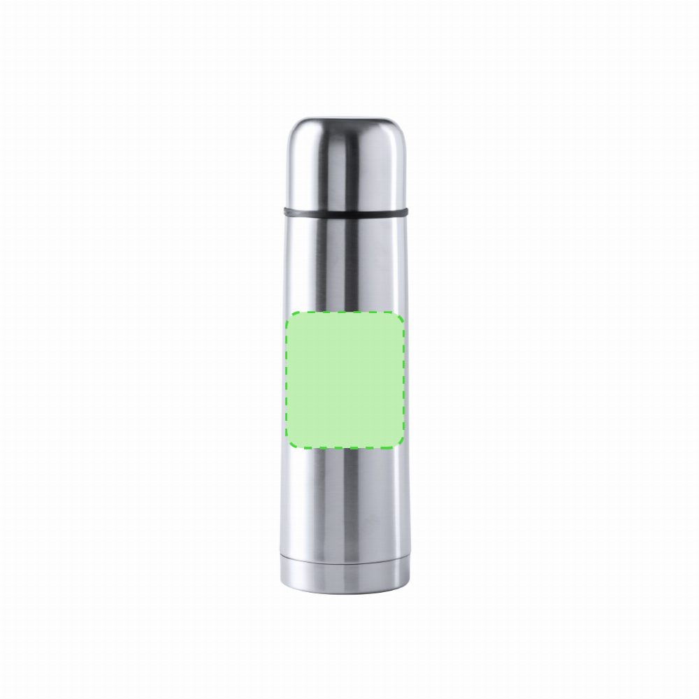 Branding diagram for Stainless steel thermal bottle, 500 ml Tancher – Front