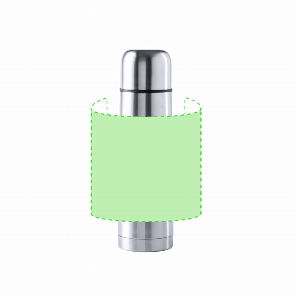 Branding diagram for Stainless steel thermal bottle, 500 ml Tancher – Around the body