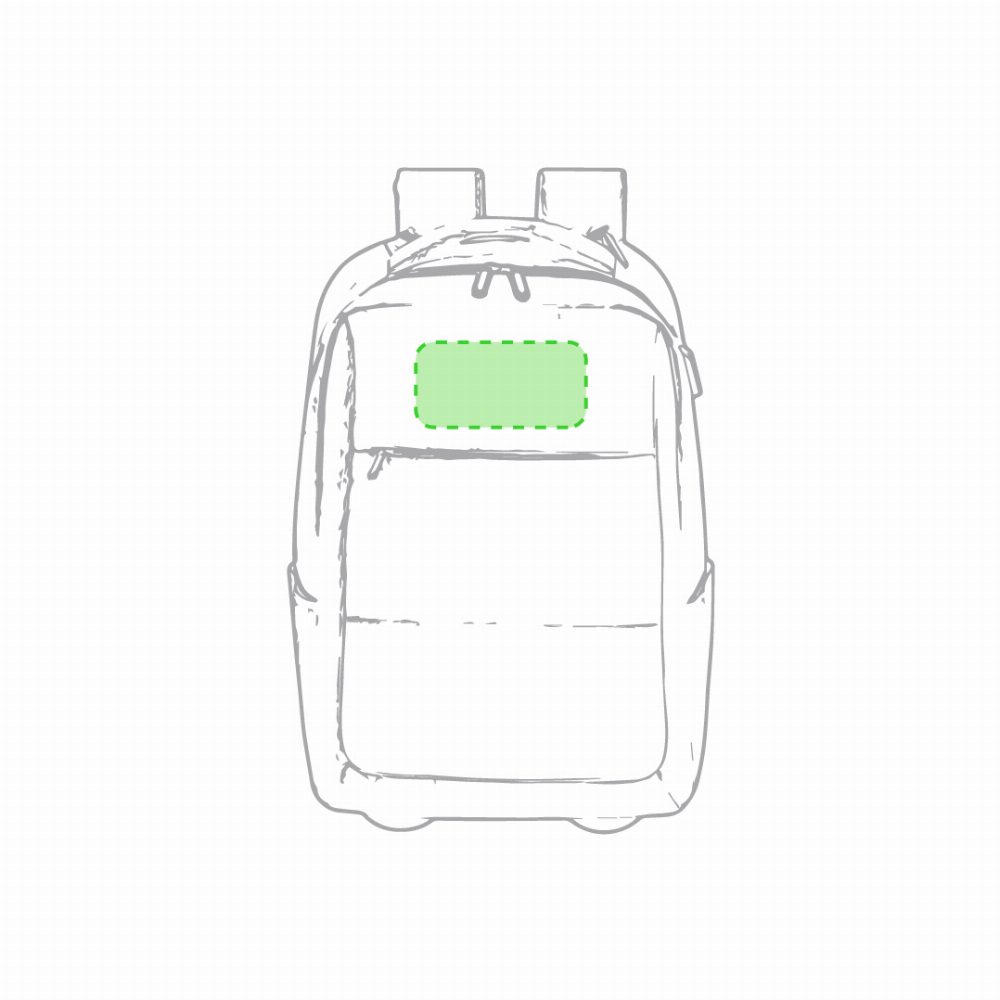 Branding diagram for Trolley rucksack Haltrix – Front face on the zipper