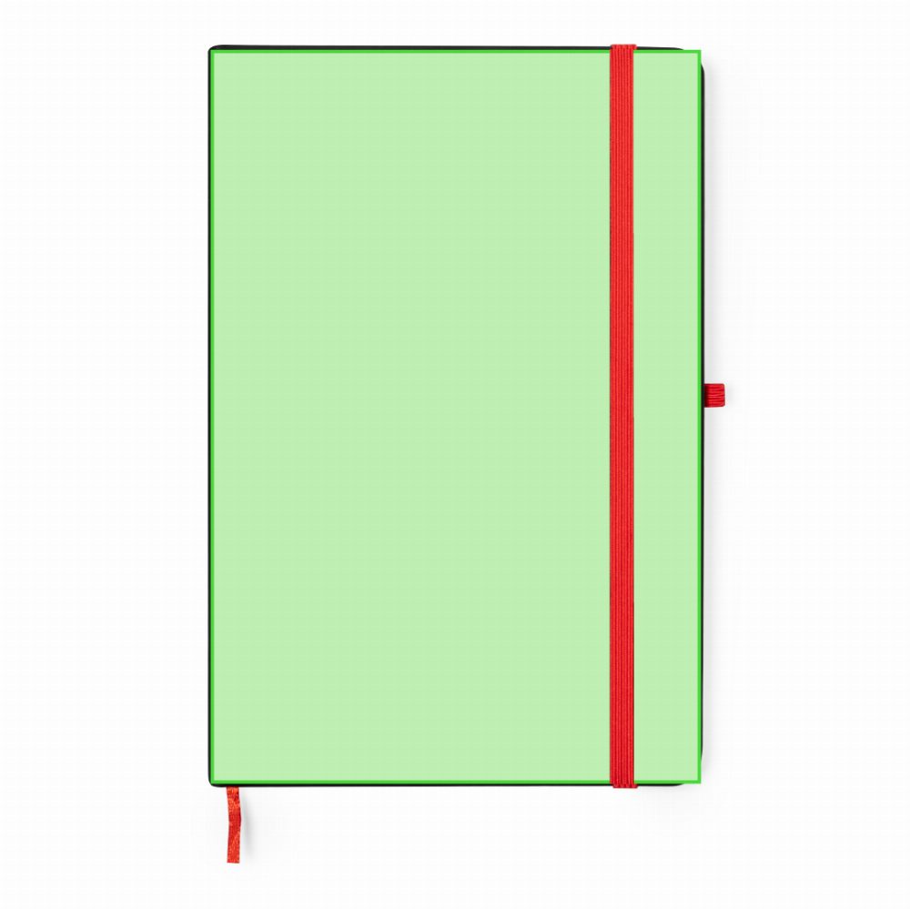 Branding diagram for Notebook of artificial leather, lined Kefron – Cover