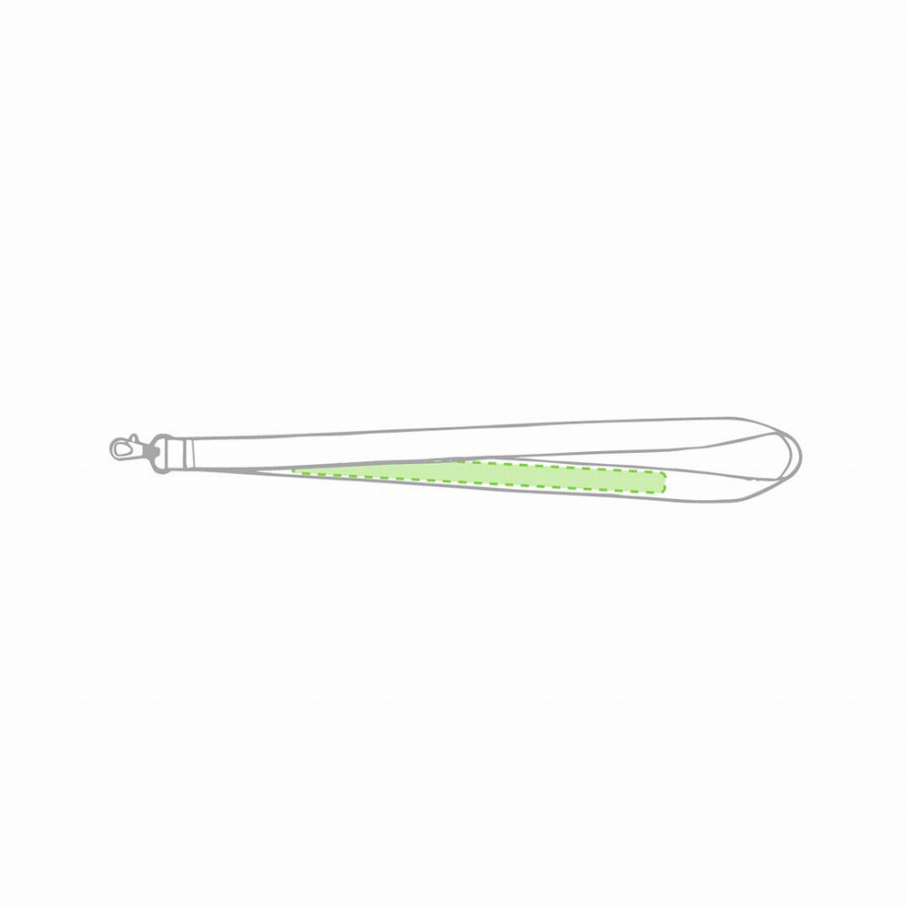 Branding diagram for Lanyard Keyband Kappin – On the inner strip
