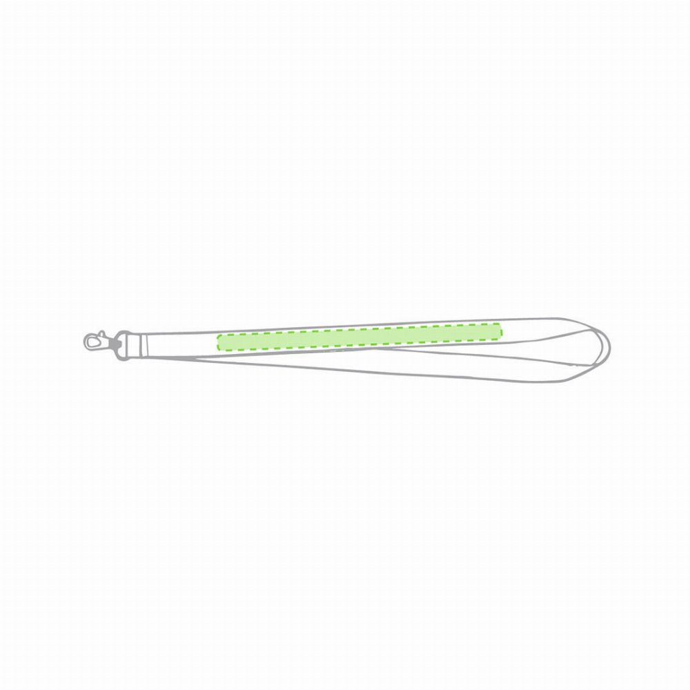 Branding diagram for Lanyard Keyband Kappin – On the outer strip