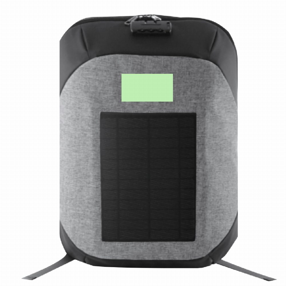 Branding diagram for Backpack with wireless charging station 6.5 W Koneit – In the upper