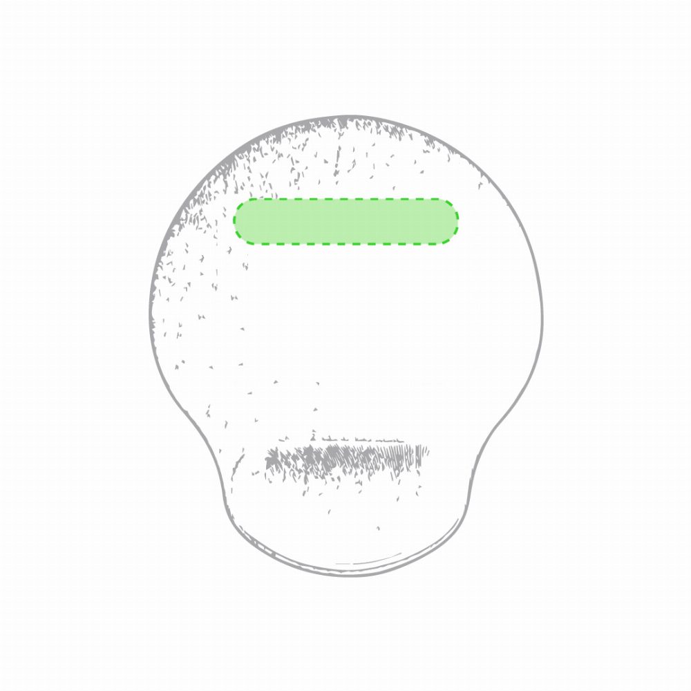 Branding diagram for Mouse pad Minet – In surface A (above)