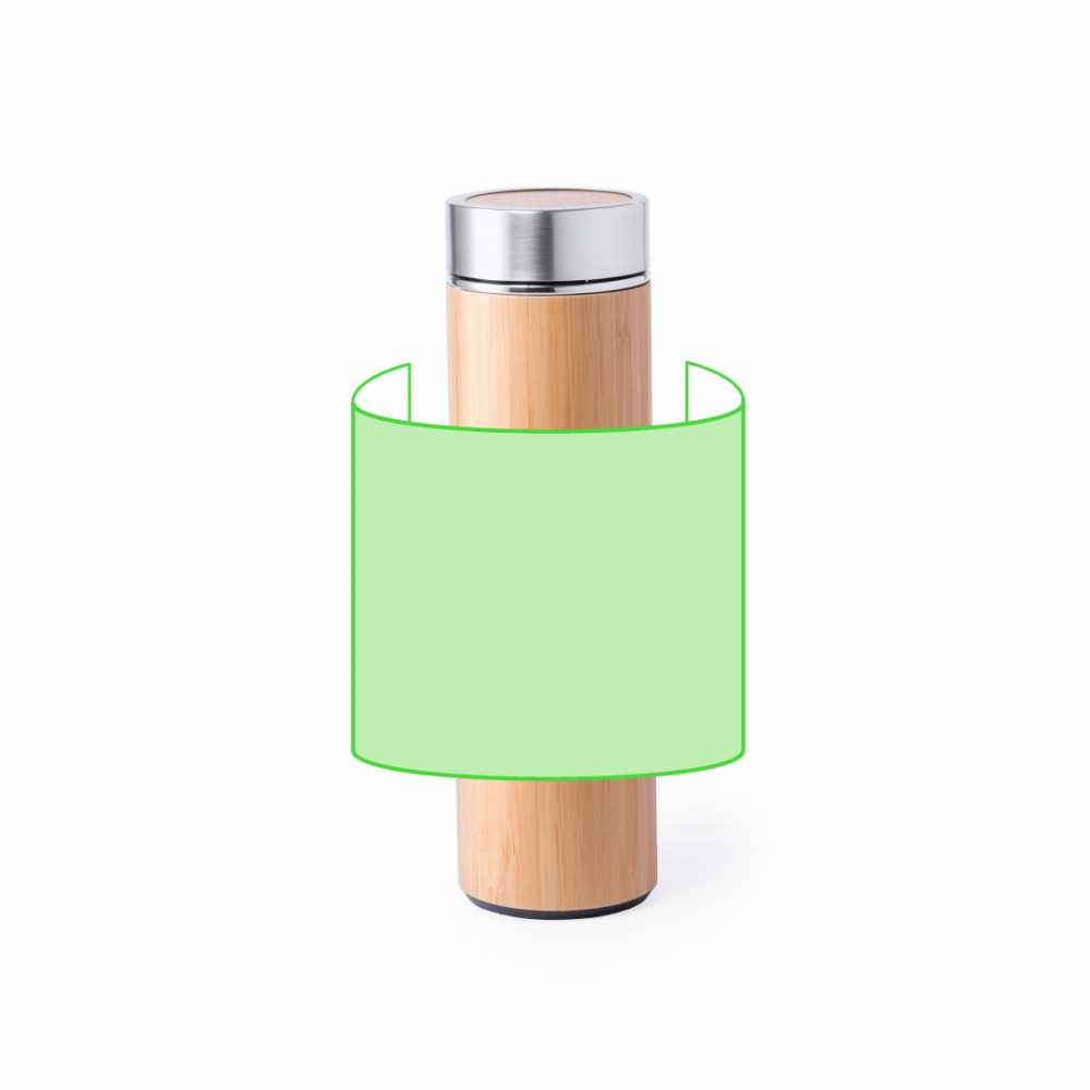 Branding diagram for Thermal bottle of bamboo 500 ml Moltex – Around the body