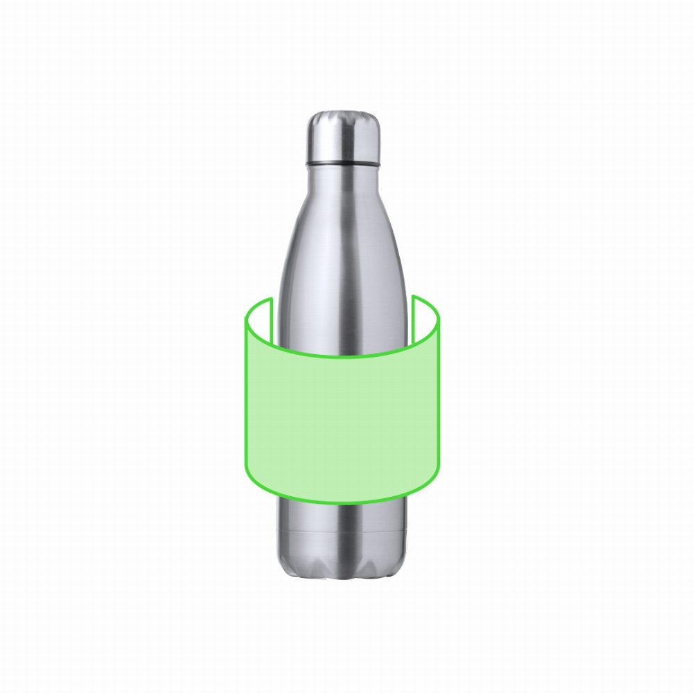 Branding diagram for Stainless steel drinking bottle, 790 ml Rextan – Around the body
