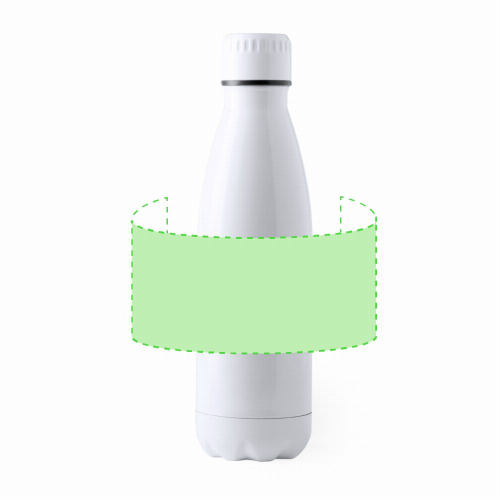 Branding diagram for Stainless steel water bottle for sublimation printing 700 ml Bayron – Around the body