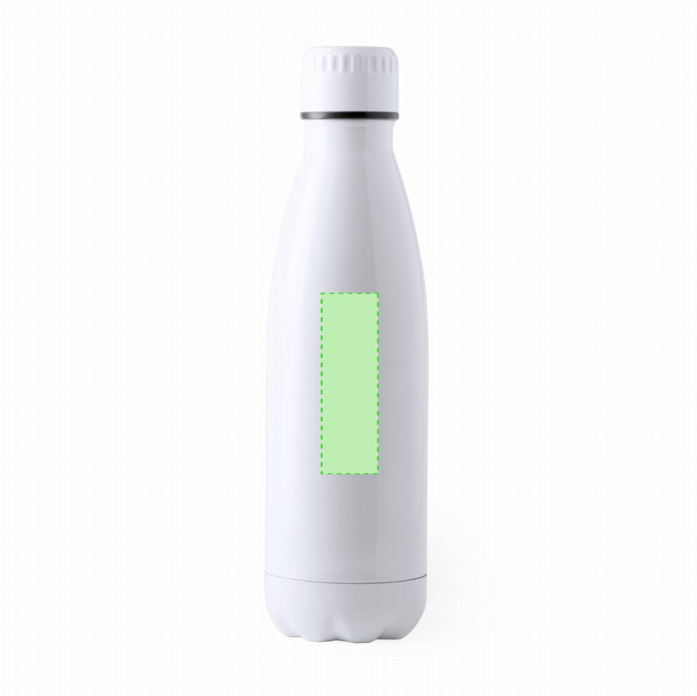 Branding diagram for Stainless steel water bottle for sublimation printing 700 ml Bayron – Centred on the side of the container