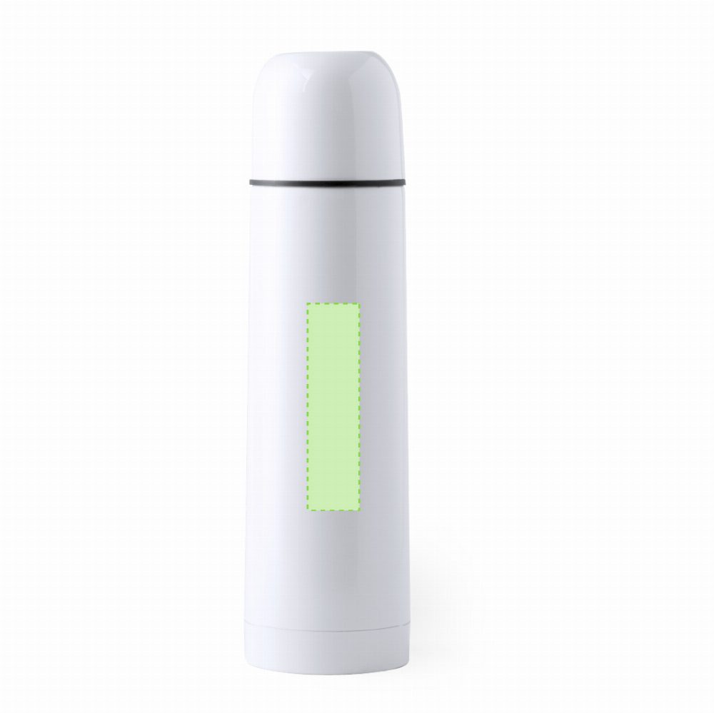 Branding diagram for Stainless steel thermos for sublimation printing, 500 ml Cleikon – Centred on the side of the container