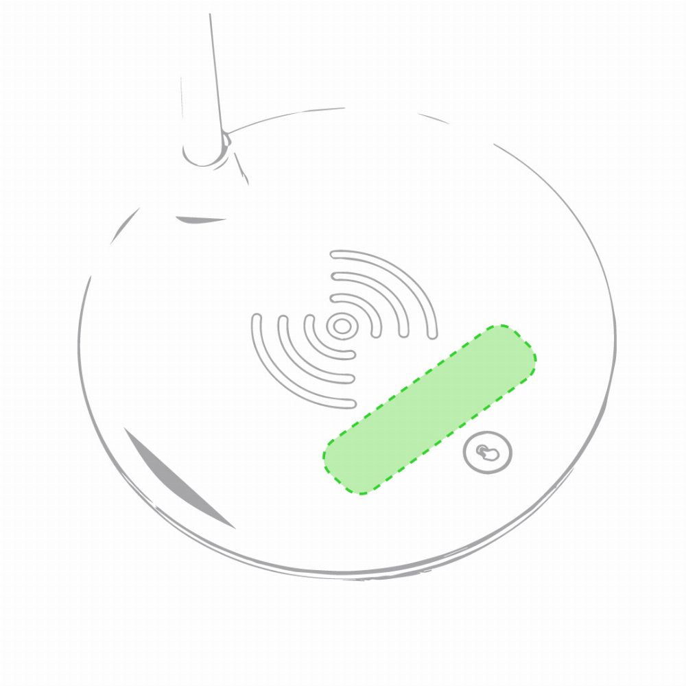 Branding diagram for LED table lamp with Bluetooth speaker and wireless charging station 3 W Lerex – Base