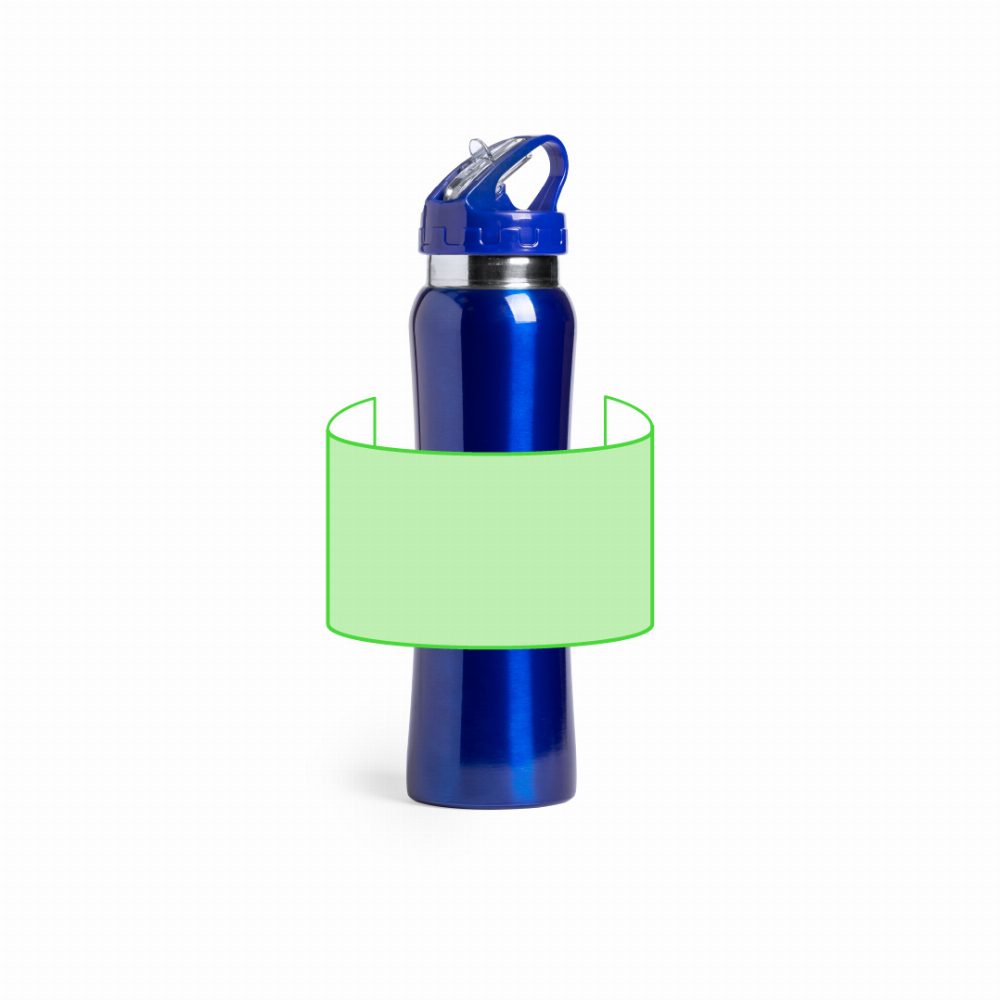 Branding diagram for Stainless steel drinking bottle, 800 ml Smaly – Around the body
