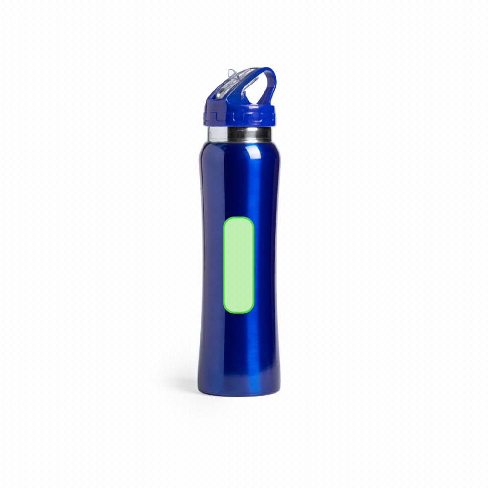 Branding diagram for Stainless steel drinking bottle, 800 ml Smaly – Side A, central