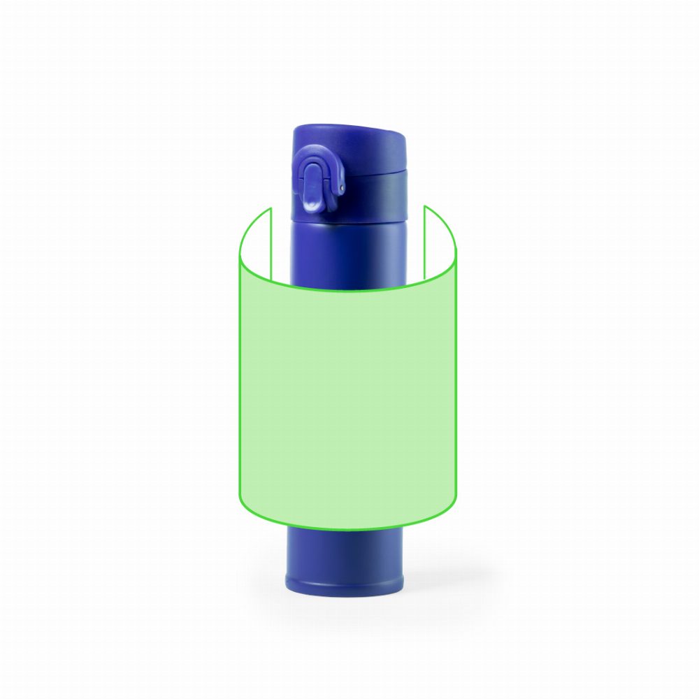 Branding diagram for Stainless steel thermal bottle, 330 ml Poltax – Around the body
