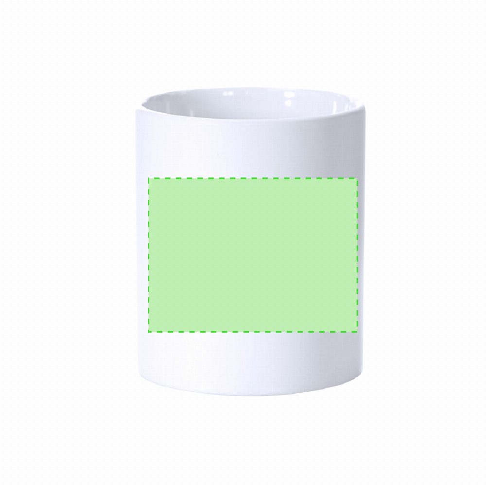 Branding diagram for Ceramic cup for sublimation, 350 ml Talmex – Concentrates on the front of the cup
