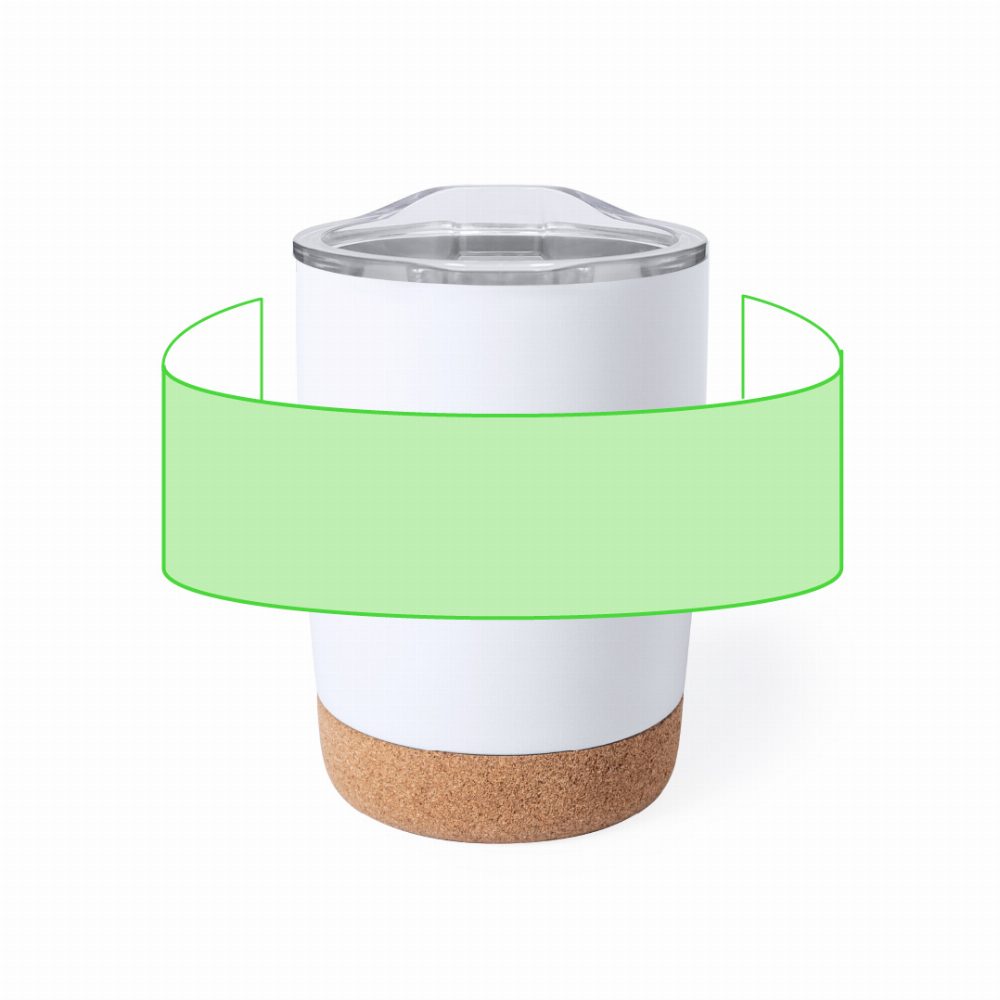 Branding diagram for Stainless steel thermal beakers, 380 ml Nerux – Around the cup