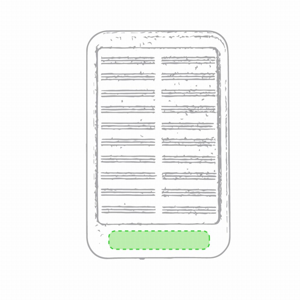Branding diagram for Solar Powerbank 4,000 mAh Rudder – Lower on the main surface
