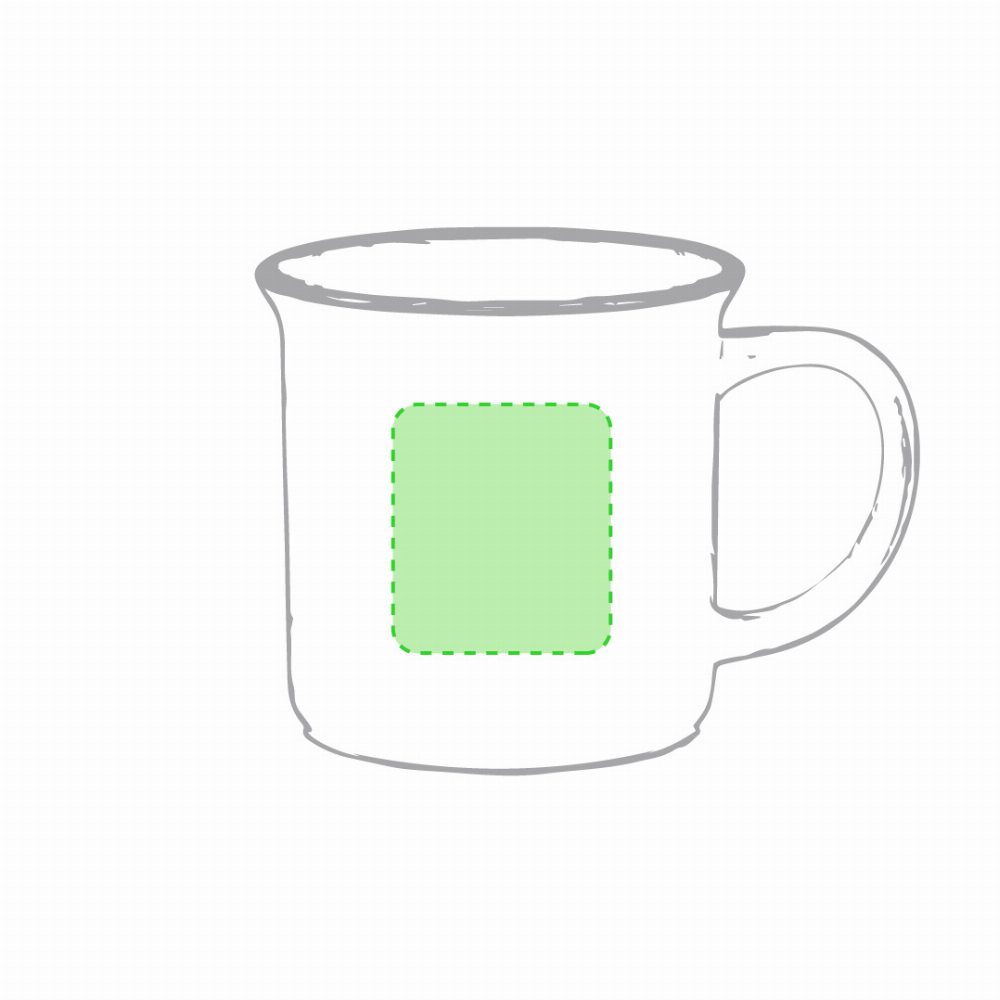 Branding diagram for Ceramic cup 300 ml Bercom – On page A