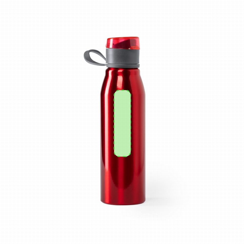 Branding diagram for aluminium drinking bottle 700 ml Cartex – Side A, central