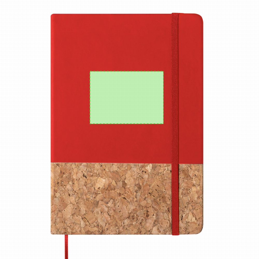 Branding diagram for Cork notebook Bluster – Centred on