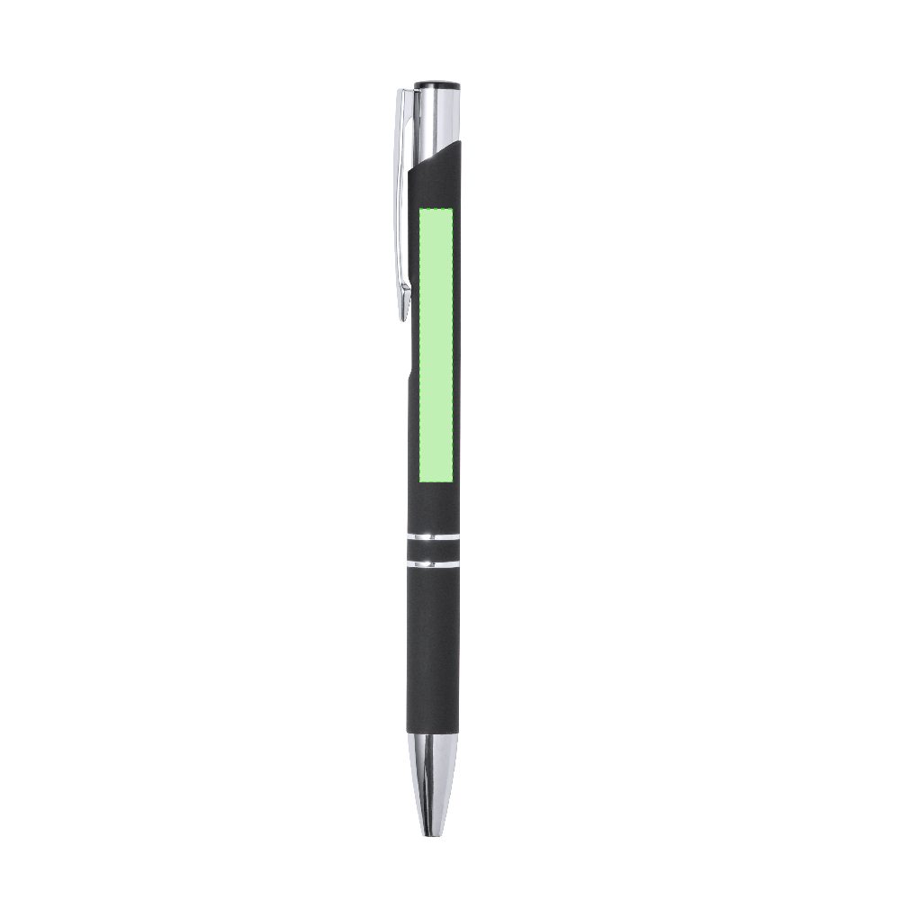 Branding diagram for Aluminium ballpoint pens, with printing mechanism Zromen – Area 1