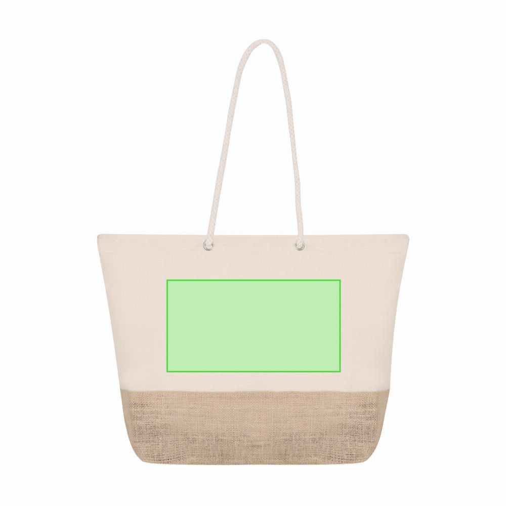 Branding diagram for Shopping bag of jute Bitalex – Central marking surface