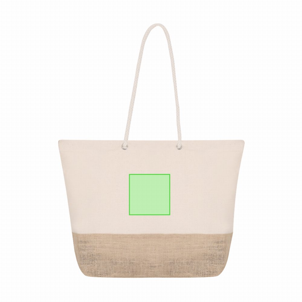 Branding diagram for Shopping bag of jute Bitalex – Central marking surface