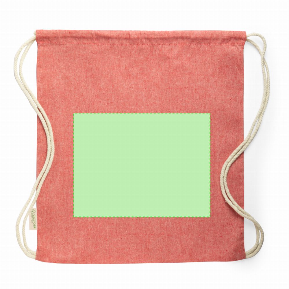 Branding diagram for Recycled cotton gym bags Konim – Page B