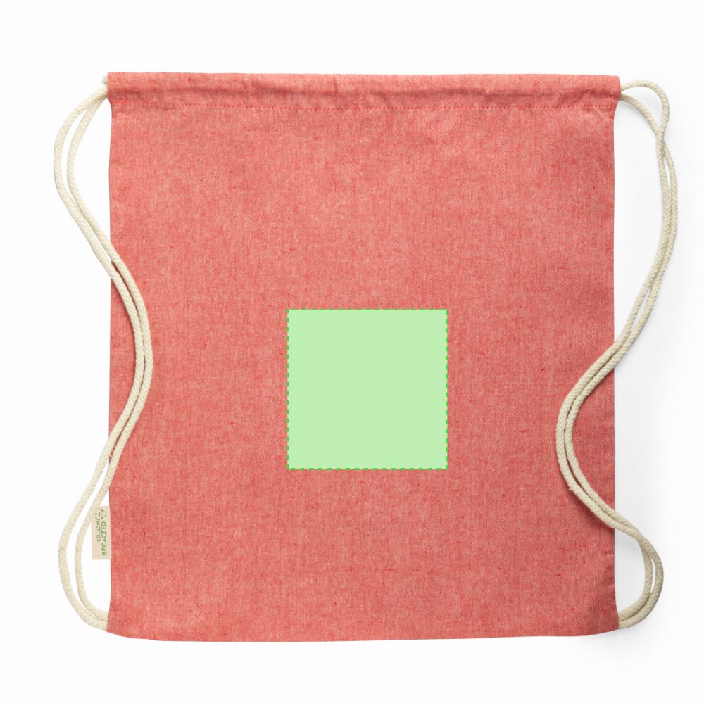 Branding diagram for Recycled cotton gym bags Konim – Page B