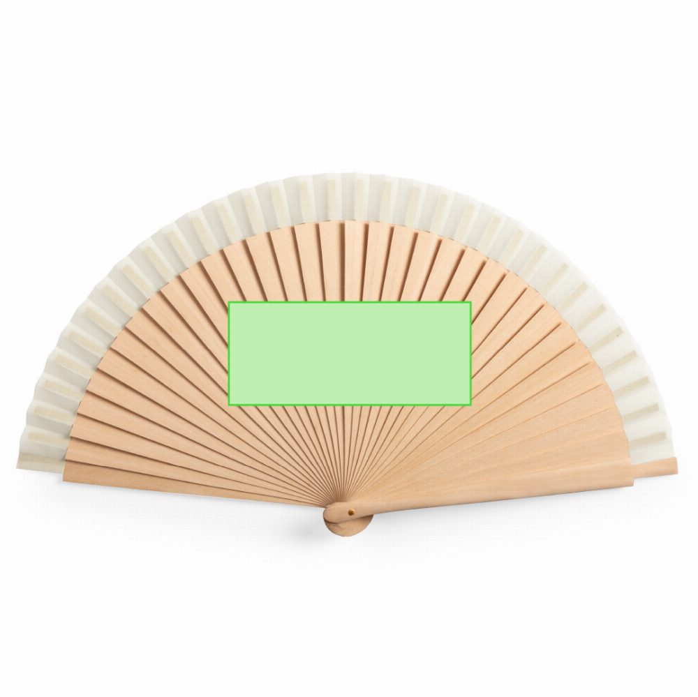 Druckskizze für Handfächer aus Holz Dubert – mittige Markierungsfläche