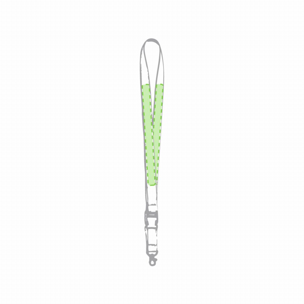Branding diagram for Lanyard Keyband Kunel – Page 1 within the two stripes
