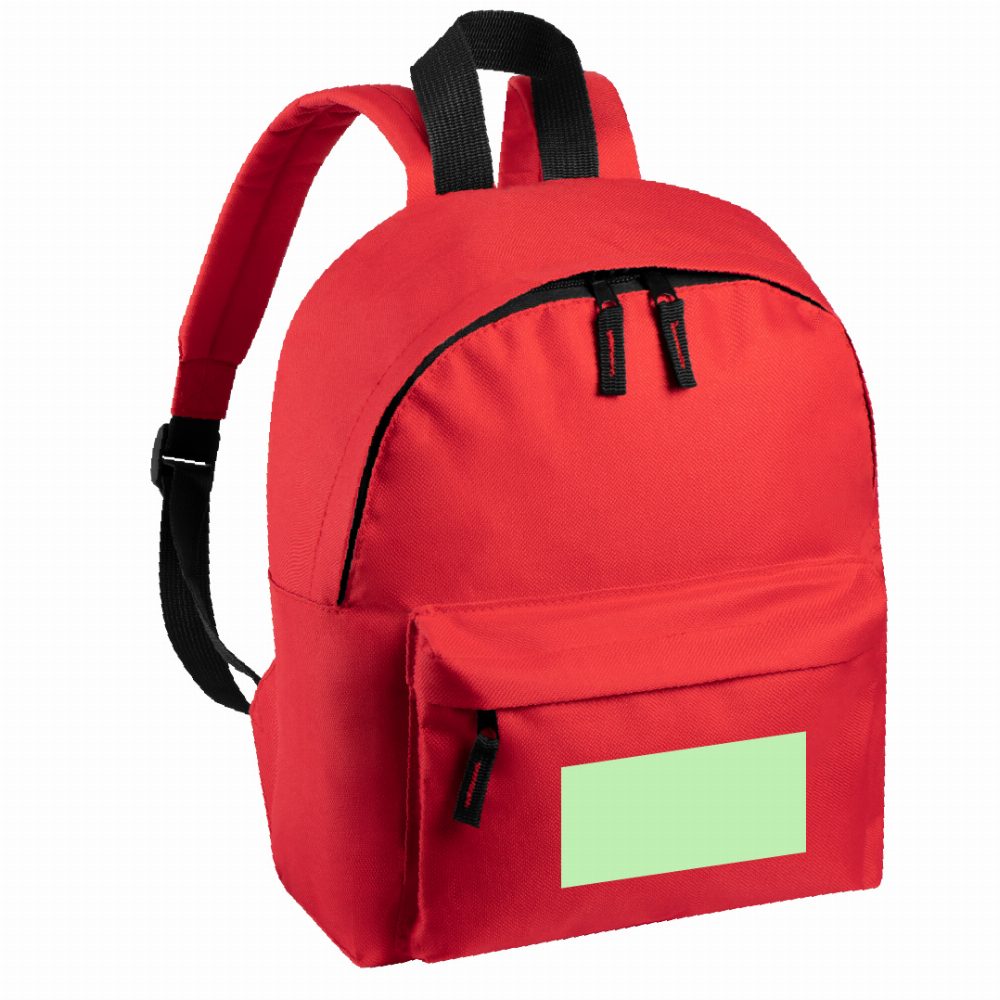 Branding diagram for Backpack Susdal – Pocket centered
