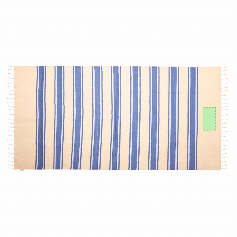 Branding diagram for Beach towel sarong of cotton Yistal – Lower area, central