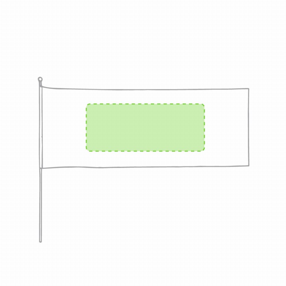 Branding diagram for Hand flag Portel – Central marking surface