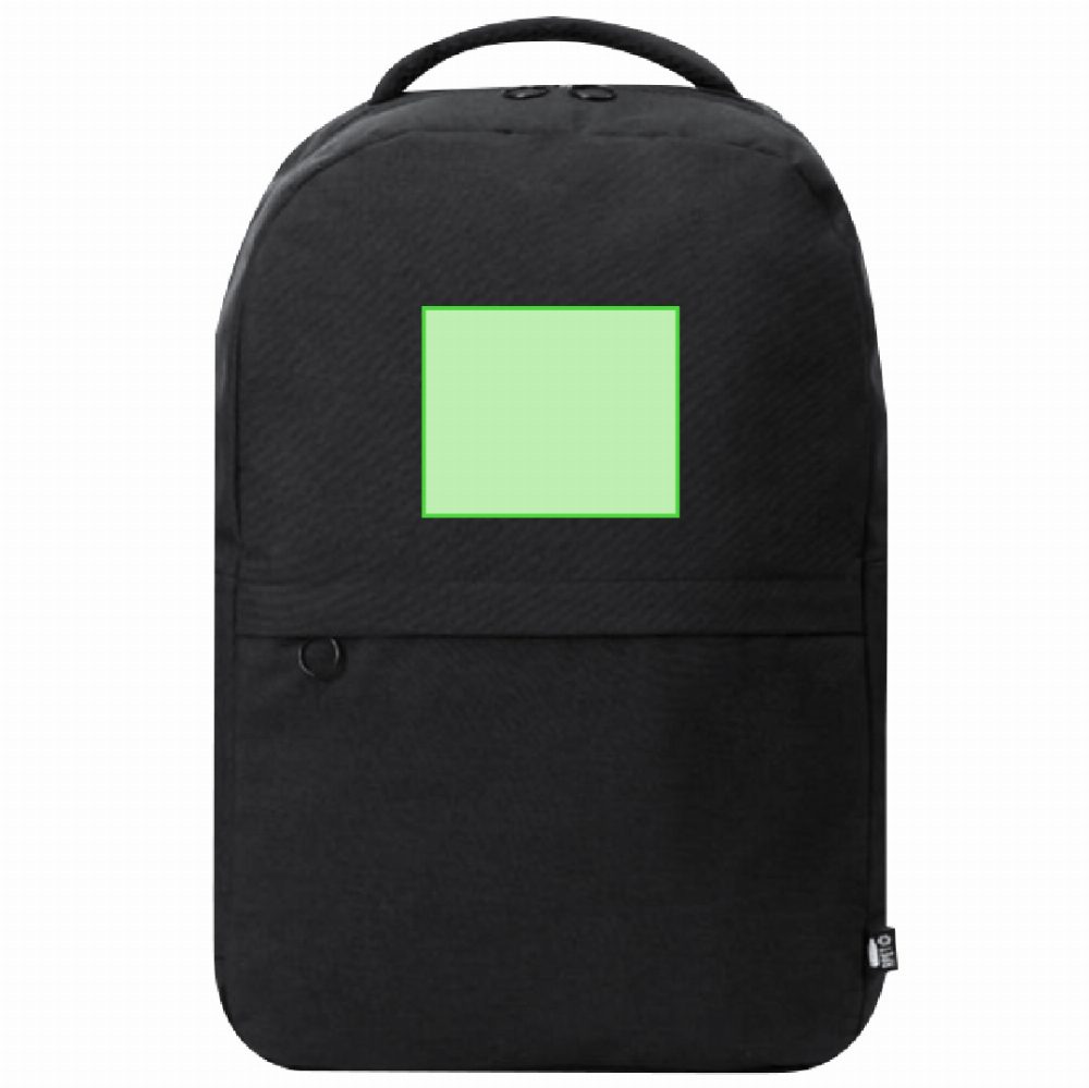 Druckskizze für Laptop Rucksack aus RPET, 10 Zoll Konor – Oberseite