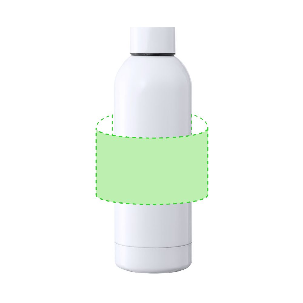 Branding diagram for Stainless steel thermal flask for sublimation printing, 500 ml Hodis – Front, central
