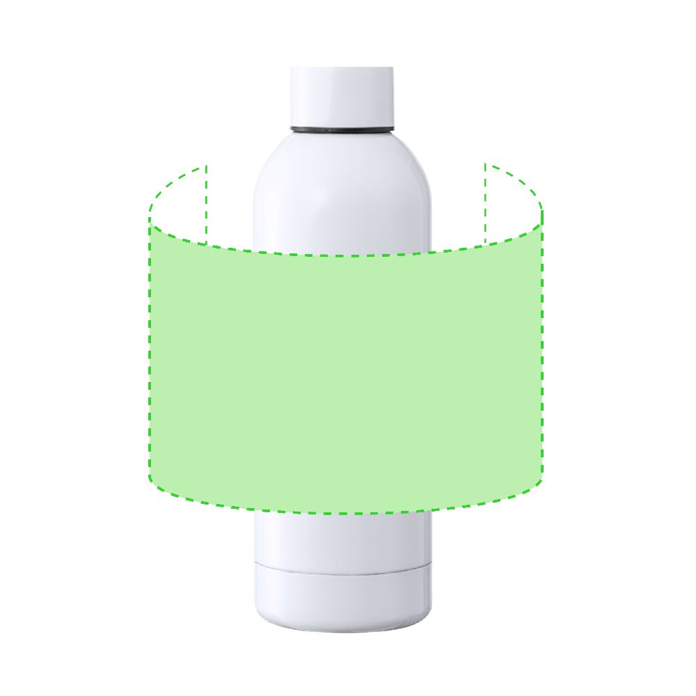 Branding diagram for Stainless steel thermal flask for sublimation printing, 500 ml Hodis – Around the body