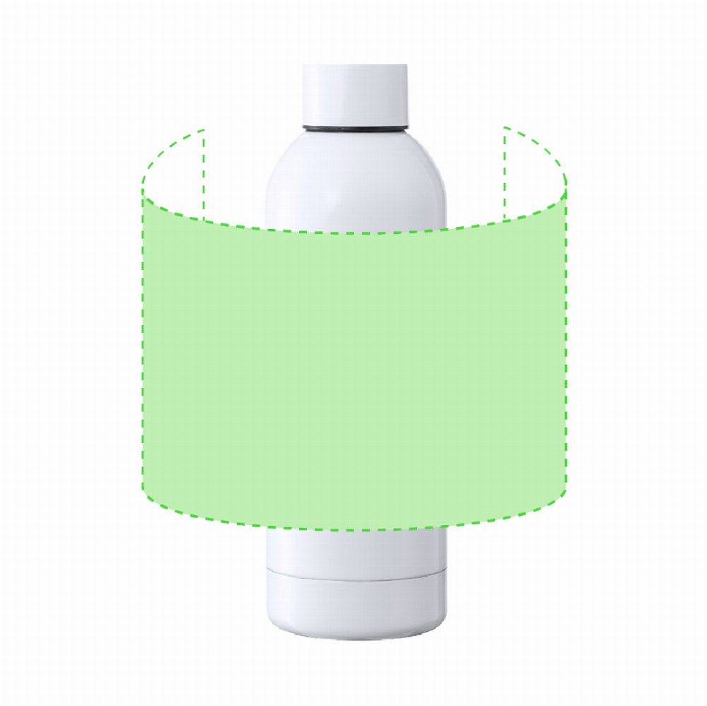 Branding diagram for Stainless steel thermal flask for sublimation printing, 500 ml Hodis – Around the drinking bottle