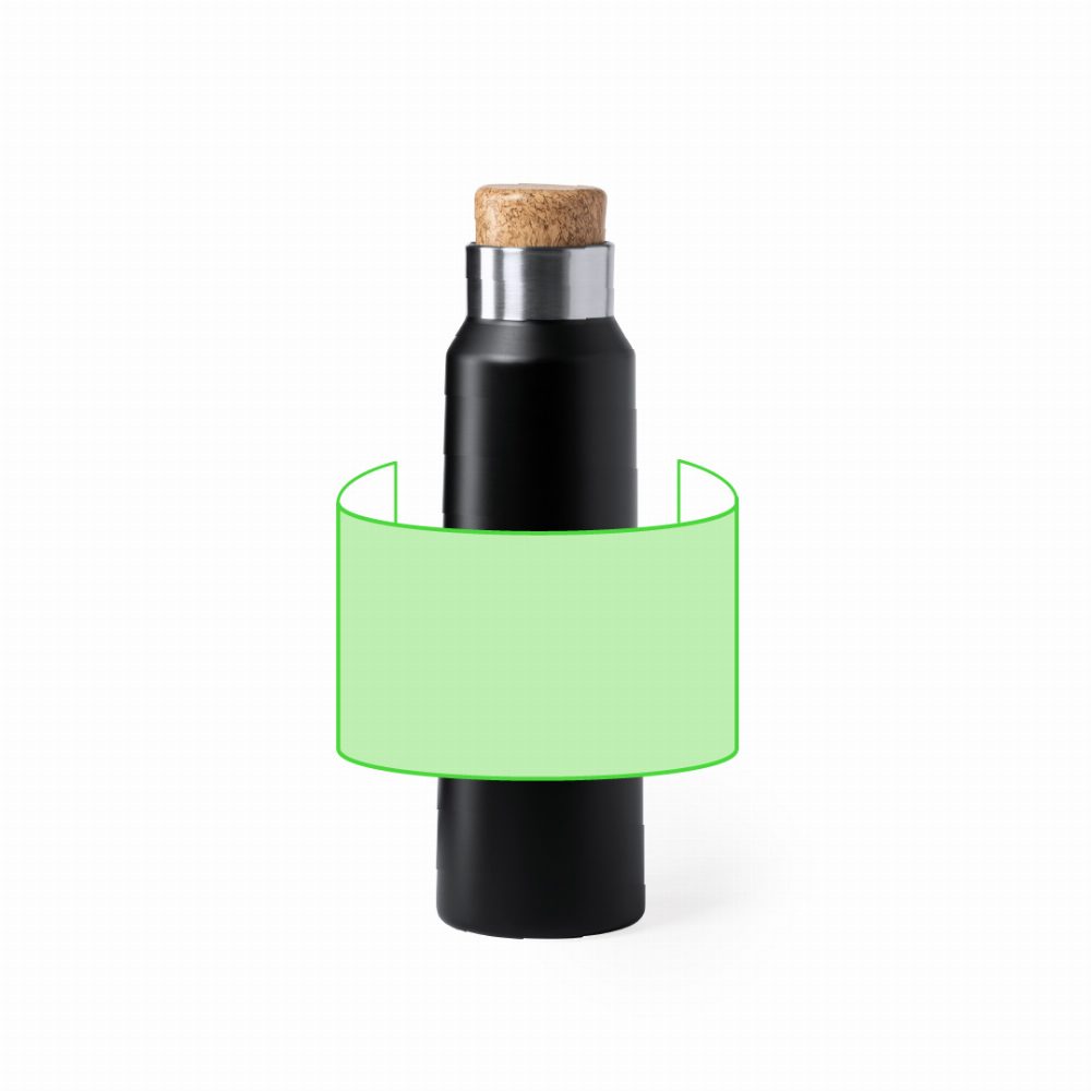 Branding diagram for Stainless steel drinking bottle, 770 ml Anukin – Around the body