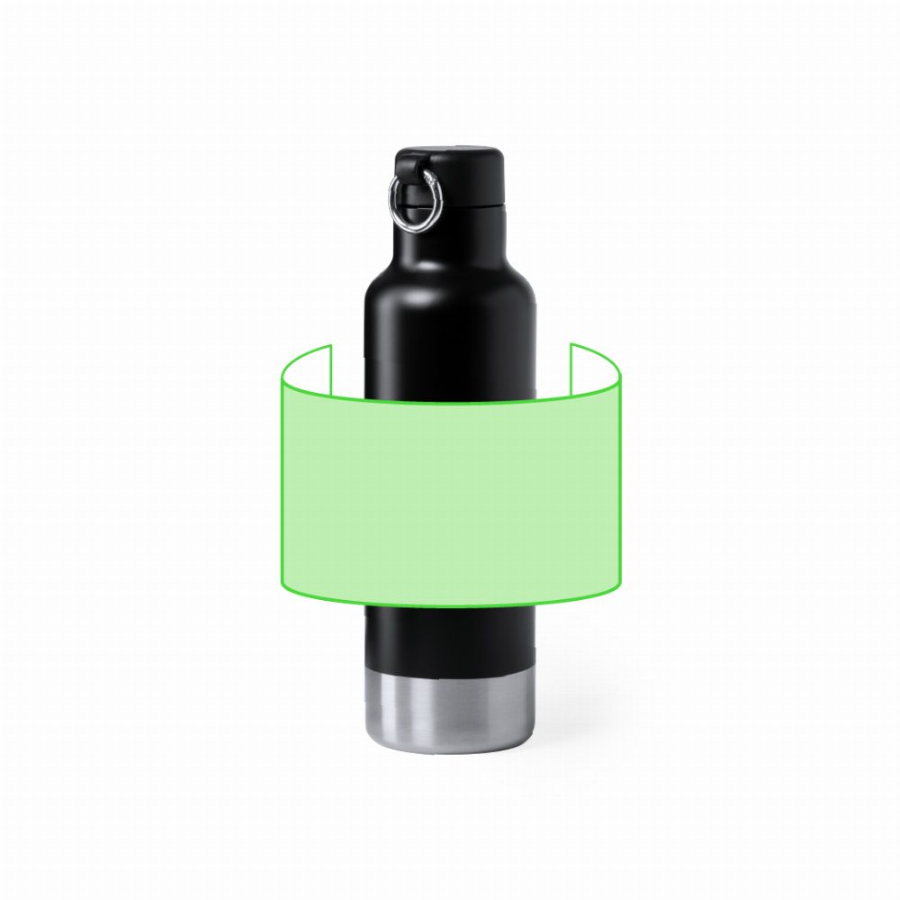 Branding diagram for Stainless steel drinking bottle 750 ml Pernal – Around the body