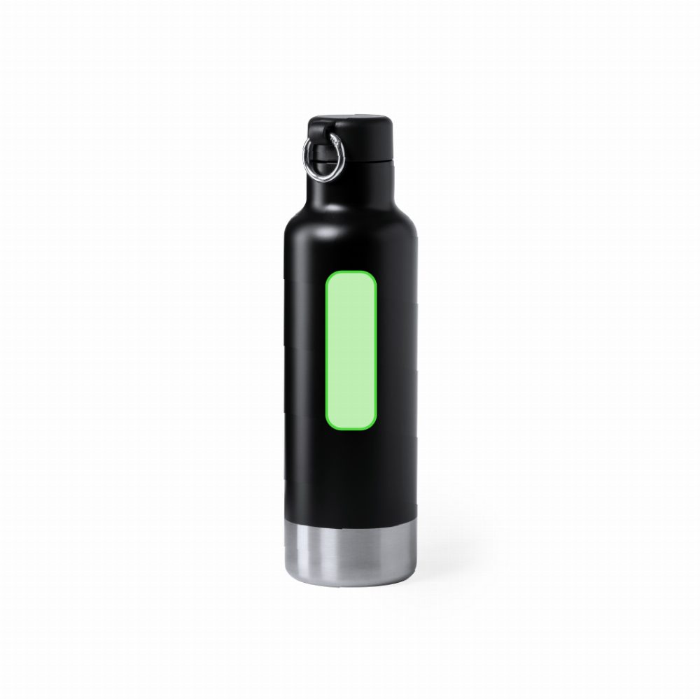 Branding diagram for Stainless steel drinking bottle 750 ml Pernal – On one side