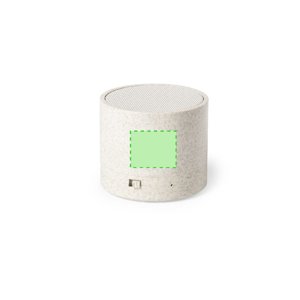 Druckskizze für Bluetooth Lautsprecher 3 W Cayren – mittige Markierungsfläche