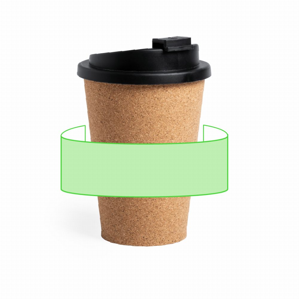 Branding diagram for Thermal beakers of cork 350 ml Plibun – Around the body