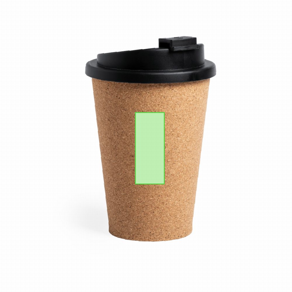 Branding diagram for Thermal beakers of cork 350 ml Plibun – Front