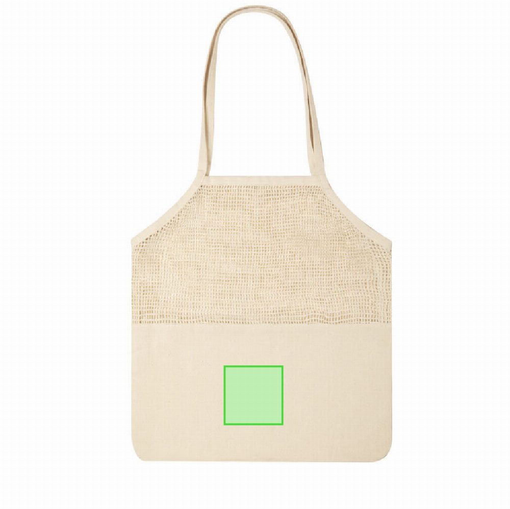Branding diagram for Cotton shopping bag Trobax – Side B, lower area