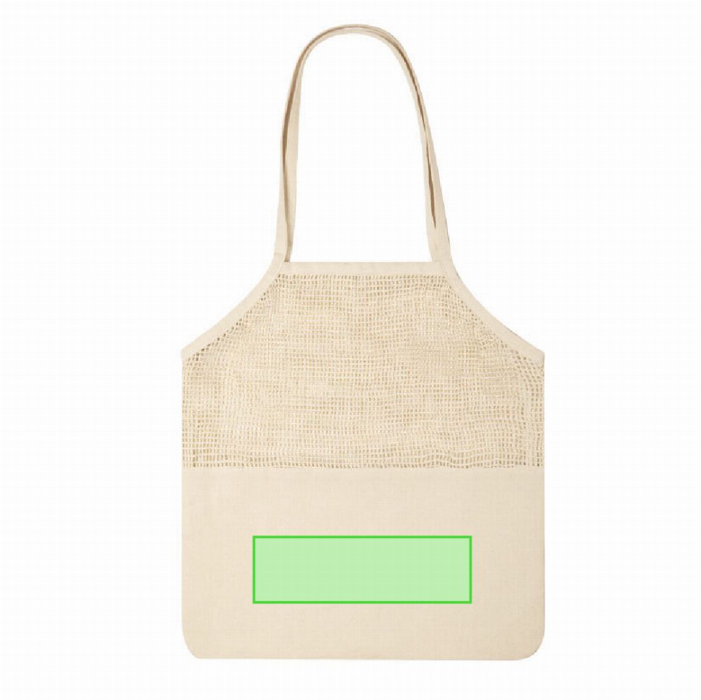 Branding diagram for Cotton shopping bag Trobax – Side B, lower area